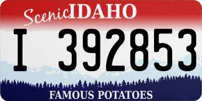 ID license plate I392853