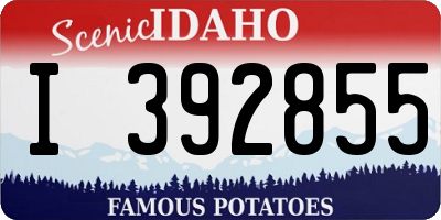 ID license plate I392855