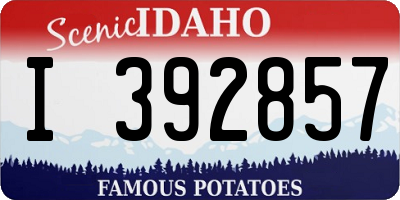 ID license plate I392857