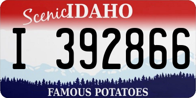 ID license plate I392866