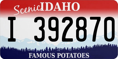 ID license plate I392870
