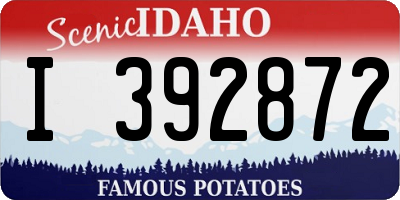 ID license plate I392872