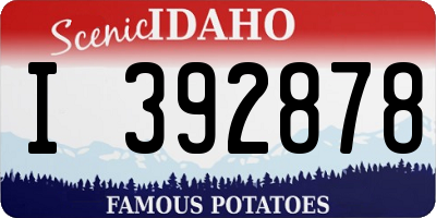 ID license plate I392878