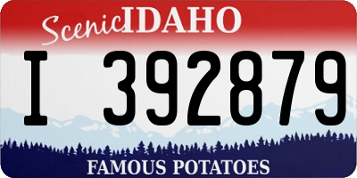 ID license plate I392879