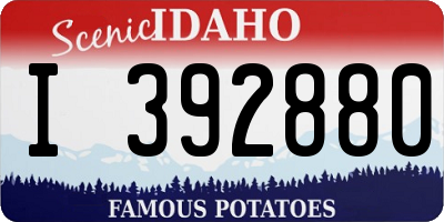 ID license plate I392880