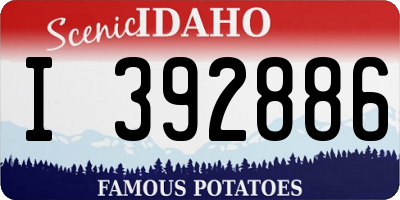 ID license plate I392886