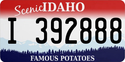 ID license plate I392888