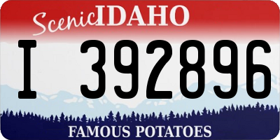 ID license plate I392896