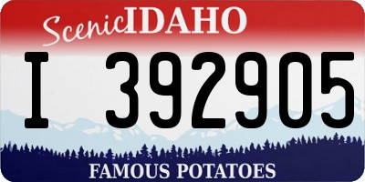 ID license plate I392905