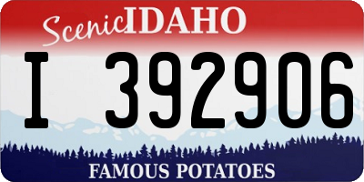 ID license plate I392906