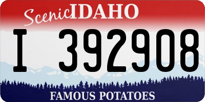 ID license plate I392908