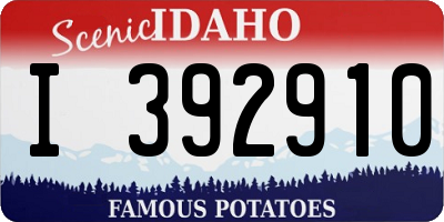 ID license plate I392910