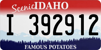 ID license plate I392912