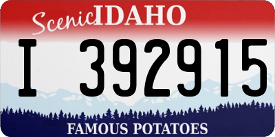 ID license plate I392915
