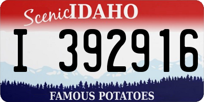 ID license plate I392916