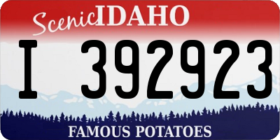 ID license plate I392923