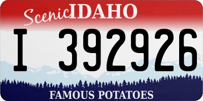 ID license plate I392926