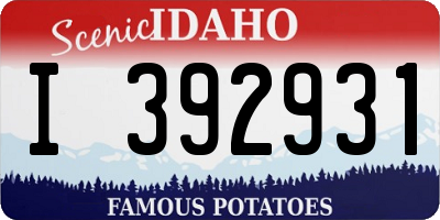 ID license plate I392931