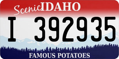 ID license plate I392935