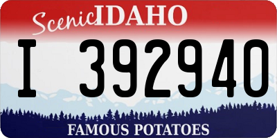 ID license plate I392940