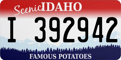 ID license plate I392942