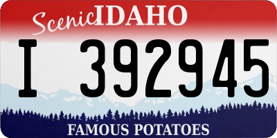 ID license plate I392945