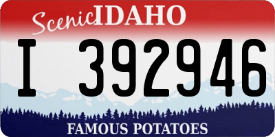 ID license plate I392946