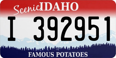 ID license plate I392951
