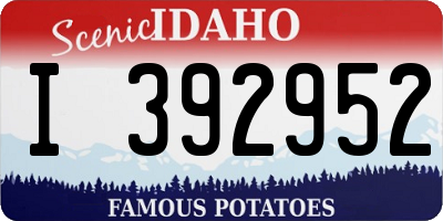 ID license plate I392952