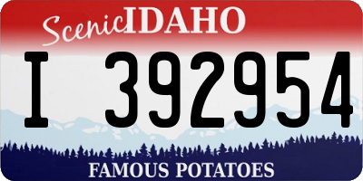 ID license plate I392954
