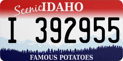 ID license plate I392955