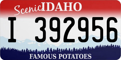 ID license plate I392956