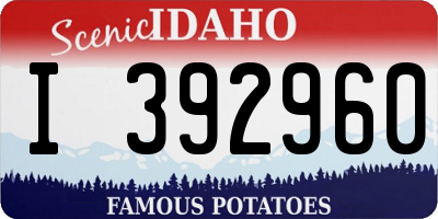 ID license plate I392960