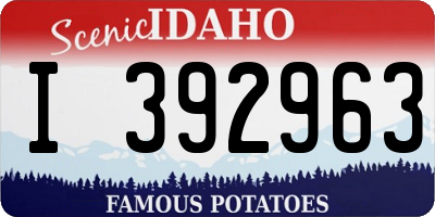 ID license plate I392963