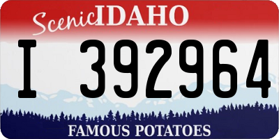 ID license plate I392964