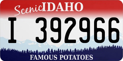ID license plate I392966