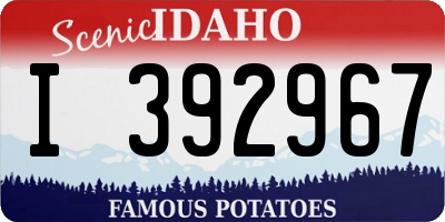 ID license plate I392967