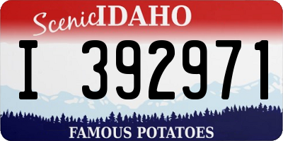 ID license plate I392971