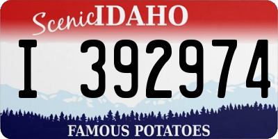 ID license plate I392974