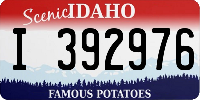 ID license plate I392976