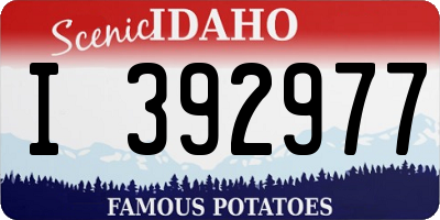 ID license plate I392977