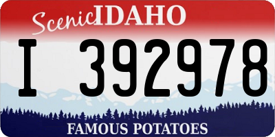 ID license plate I392978