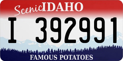 ID license plate I392991