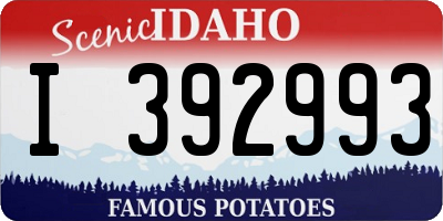 ID license plate I392993