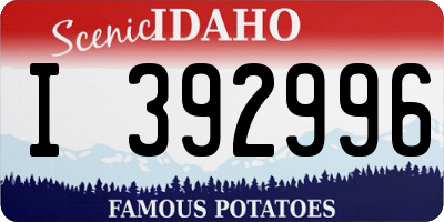 ID license plate I392996