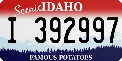 ID license plate I392997