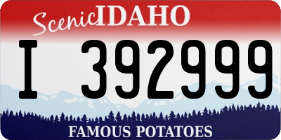ID license plate I392999