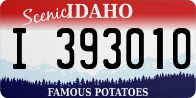 ID license plate I393010