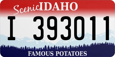 ID license plate I393011