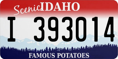 ID license plate I393014
